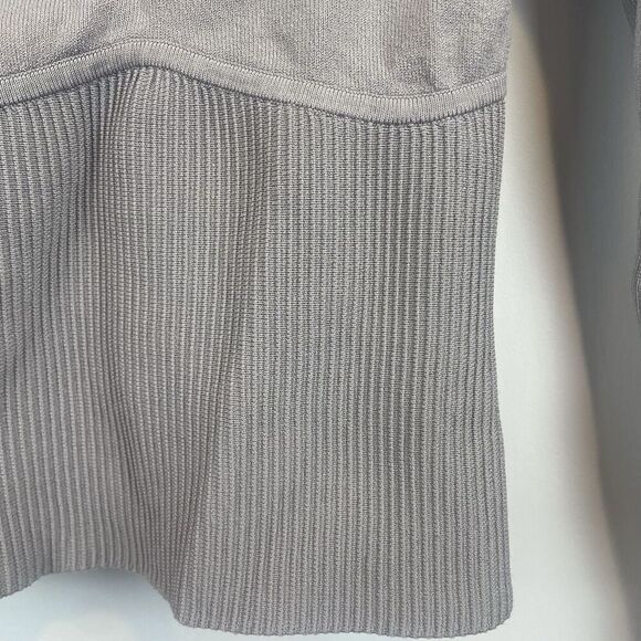 BABATON ARITZIA Sculpt Knit Empire Long Sleeve Corset Top Gray Size Small - Picture 8 of 8